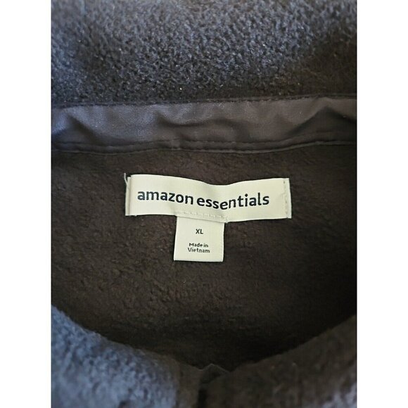 Amazon Essentials Shirt Mens XL Black LS Button Up Pockets Fleece Cottage Casual - Picture 4 of 16